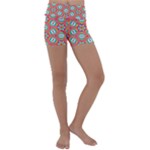 Hexagons and stars pattern                                                                Kids  Lightweight Velour Yoga Shorts