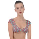 Hexagons and stars pattern                                                              Cap Sleeve Ring Bikini Top