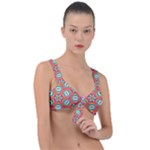 Hexagons and stars pattern                                                                Front Tie Bikini Top