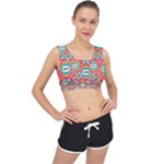 Hexagons and stars pattern                                                               V-Back Sports Bra