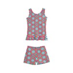 Hexagons and stars pattern                                                               Kid s Boyleg Swimsuit