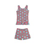 Hexagons and stars pattern                                                               Kid s Boyleg Swimsuit