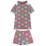 Hexagons and stars pattern                                                              Kids  Swim Tee and Shorts Set