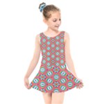 Hexagons and stars pattern                                                               Kids  Skater Dress Swimsuit