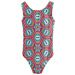 Hexagons and stars pattern                                                               Kids  Cut-Out Back One Piece Swimsuit