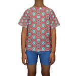 Hexagons and stars pattern                                                                 Kid s Short Sleeve Swimwear