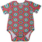 Hexagons and stars pattern                                                      Baby Short Sleeve Bodysuit