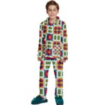 Shapes in shapes 2                                                       Kids  Long Sleeve Velvet Pajamas Set