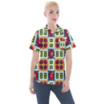 Shapes in shapes 2                                                               Women s Short Sleeve Pocket Shirt