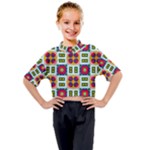 Shapes in shapes 2                                                               Kids Mock Neck Tee