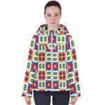 Shapes in shapes 2                                                                Women s Hooded Puffer Jacket