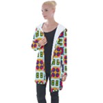 Shapes in shapes 2                                                                Longline Hooded Cardigan