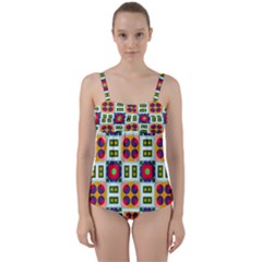 Twist Front Tankini Set 