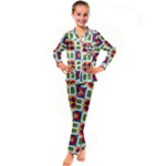 Shapes in shapes 2                            Kid s Satin Long Sleeve Pajamas Set