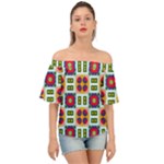 Shapes in shapes 2                                                                Off Shoulder Short Sleeve Top