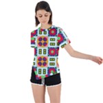 Shapes in shapes 2                                                                  Asymmetrical Short Sleeve Sports Tee