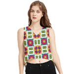 Shapes in shapes 2                                                                 V-Neck Cropped Tank Top