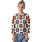 Shapes in shapes 2                                                               Kids  Cuff Sleeve Top