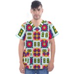 Shapes in shapes 2                                                                  Men s V-Neck Scrub Top