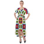 Shapes in shapes 2                                                                   Front Wrap High Low Dress