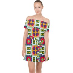 Off Shoulder Chiffon Dress 