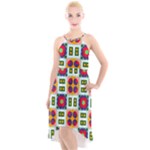Shapes in shapes 2                                                                High-Low Halter Chiffon Dress