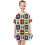 Shapes in shapes 2                                                              Kids  One Piece Chiffon Dress