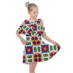 Shapes in shapes 2                                                              Kids  Shoulder Cutout Chiffon Dress