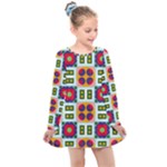 Shapes in shapes 2                                                                Kids  Long Sleeve Dress