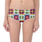 Shapes in shapes 2                                                                 Mid-Waist Bikini Bottoms