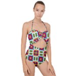 Shapes in shapes 2                                                                Scallop Top Cut Out Swimsuit