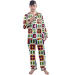 Shapes in shapes 2                                                                 Men s Satin Pajamas Long Pants Set