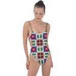 Shapes in shapes 2                                                                 Tie Strap One Piece Swimsuit