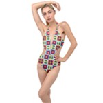 Shapes in shapes 2                                                                 Plunging Cut Out Swimsuit