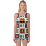 Shapes in shapes 2                                                                 Women s Boyleg One Piece Swimsuit