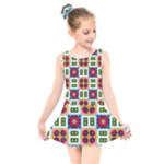 Shapes in shapes 2                                                                Kids  Skater Dress Swimsuit