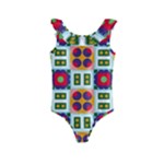 Shapes in shapes 2                                                                Kids  Frill Swimsuit