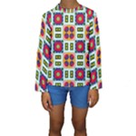 Shapes in shapes 2                                                                  Kid s Long Sleeve Swimwear