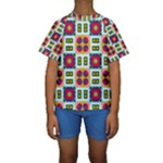 Shapes in shapes 2                                                                  Kid s Short Sleeve Swimwear