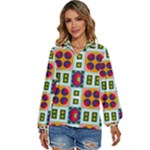 Shapes in shapes 2                                                        Women s Long Sleeve Button Down Shirt