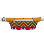 Red flowers and colorful squares                                                            Active Waist Bag