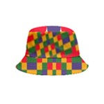 Red flowers and colorful squares                                                              Bucket Hat (Kids)