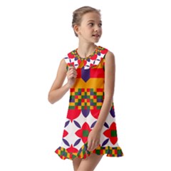 Kids  Pilgrim Collar Ruffle Hem Dress 