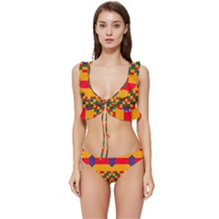 Low Cut Ruffle Edge Bikini Set 
