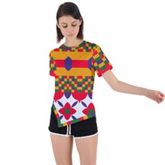 Asymmetrical Short Sleeve Sports T-Shirt 