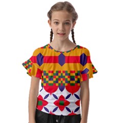 Kids  Cut Out Flutter Sleeves 