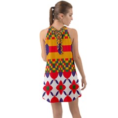 Halter Tie Back Chiffon Dress 
