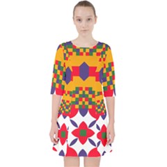 Quarter Sleeve Pocket Dress 
