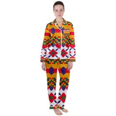 Women s Long Sleeve Satin Pajamas Set 