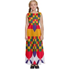 Kids  Satin Sleeveless Maxi Dress 